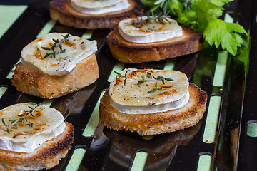 Image showing Toast and goat cheese