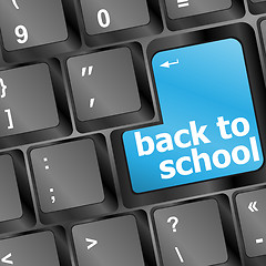 Image showing Back to school key on computer