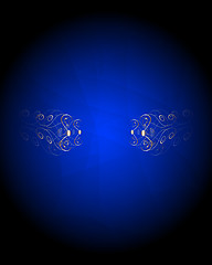 Image showing blue and gold luxury background