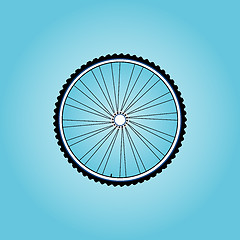 Image showing bike wheel with tire and spokes