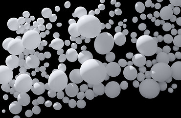 Image showing floating white bubbles