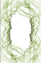 Image showing Green fractal abstract frame