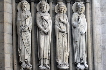 Image showing aint Paul, King David, a queen, and another king