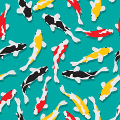 Image showing Koi fish pattern seamless