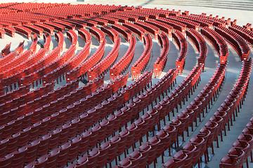 Image showing Empty stadium seats