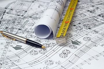 Image showing architectural blueprints