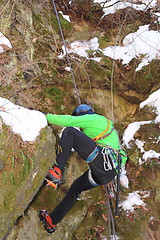 Image showing winter climbing