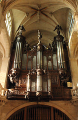 Image showing Organ, Saint Etienne du Mont Church, Paris