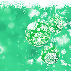 Image showing Christmas bokeh background with baubles. EPS 8