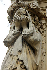 Image showing Sculptures from the Pere Lachaise Cemetery Paris