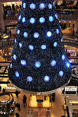 Image showing The Christmas tree at Galleries Lafayette, Paris