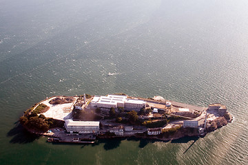 Image showing Aerial view of Alcatraz