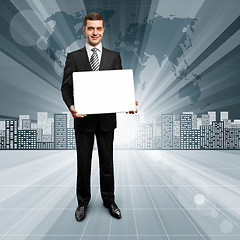 Image showing Business People against Conceptual Background