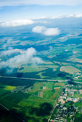 Image showing aerial view of houses and...