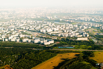 Image showing aerial view of town