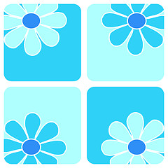 Image showing Flowers - Blue composition
