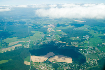 Image showing aerial view of town