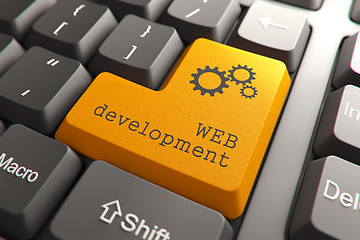 Image showing Keyboard with Web Development Button.
