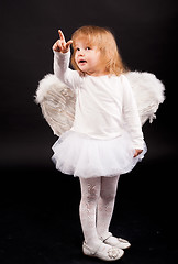 Image showing angel girl in white