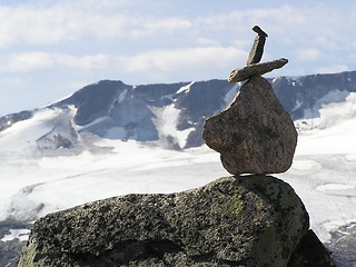 Image showing mountain cairn