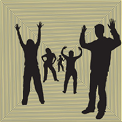 Image showing Dancing silhouettes