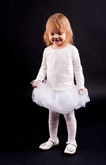 Image showing 2 years old girl in white