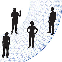 Image showing Business people silhouettes