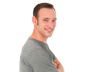 Image showing Handsome man smiling at the camera