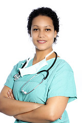 Image showing Female African American doctor