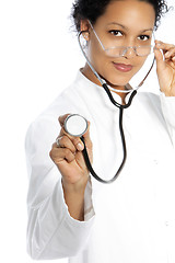 Image showing Doctor wearing a stethoscope