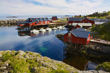 Image showing Fishing village in Norway