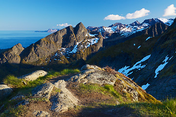 Image showing Mountains on Lofoten