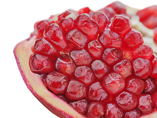 Image showing Pomegranate fruits isolated on white background. Close-up.