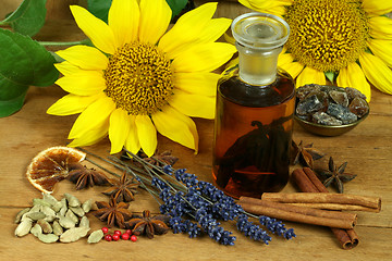 Image showing Spices and flowers