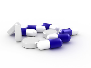 Image showing some pills and tablets - illustration 