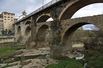 Image showing Roman bridge in Roda de Ter