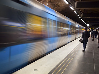 Image showing Stockholm Metro Train Station 