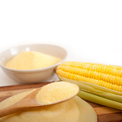 Image showing polenta corn mais flour cream