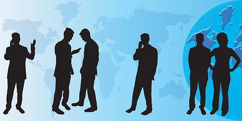 Image showing Business people silhouettes