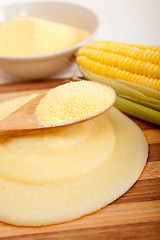 Image showing polenta corn mais flour cream