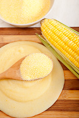 Image showing polenta corn mais flour cream