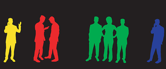 Image showing Silhouettes of business people