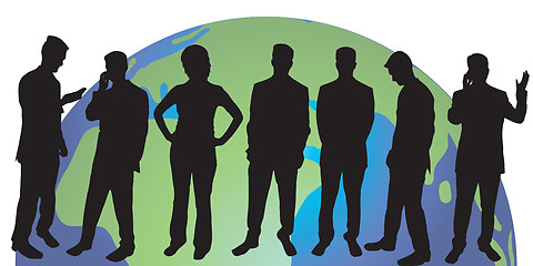 Image showing Business people silhouettes