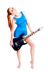 Image showing Beautiful woman with guitar