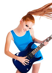 Image showing Beautiful woman with guitar