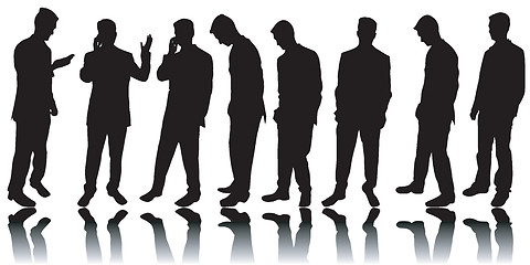 Image showing Business men silhouettes