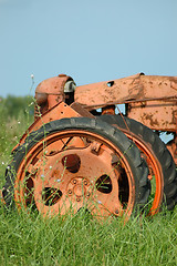Image showing Vintage Farm Tractor Wheels