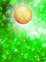 Image showing Abstract green with disco ball. EPS 10
