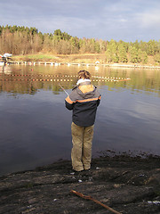 Image showing boy fishing