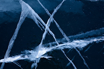 Image showing Baikal ice texture